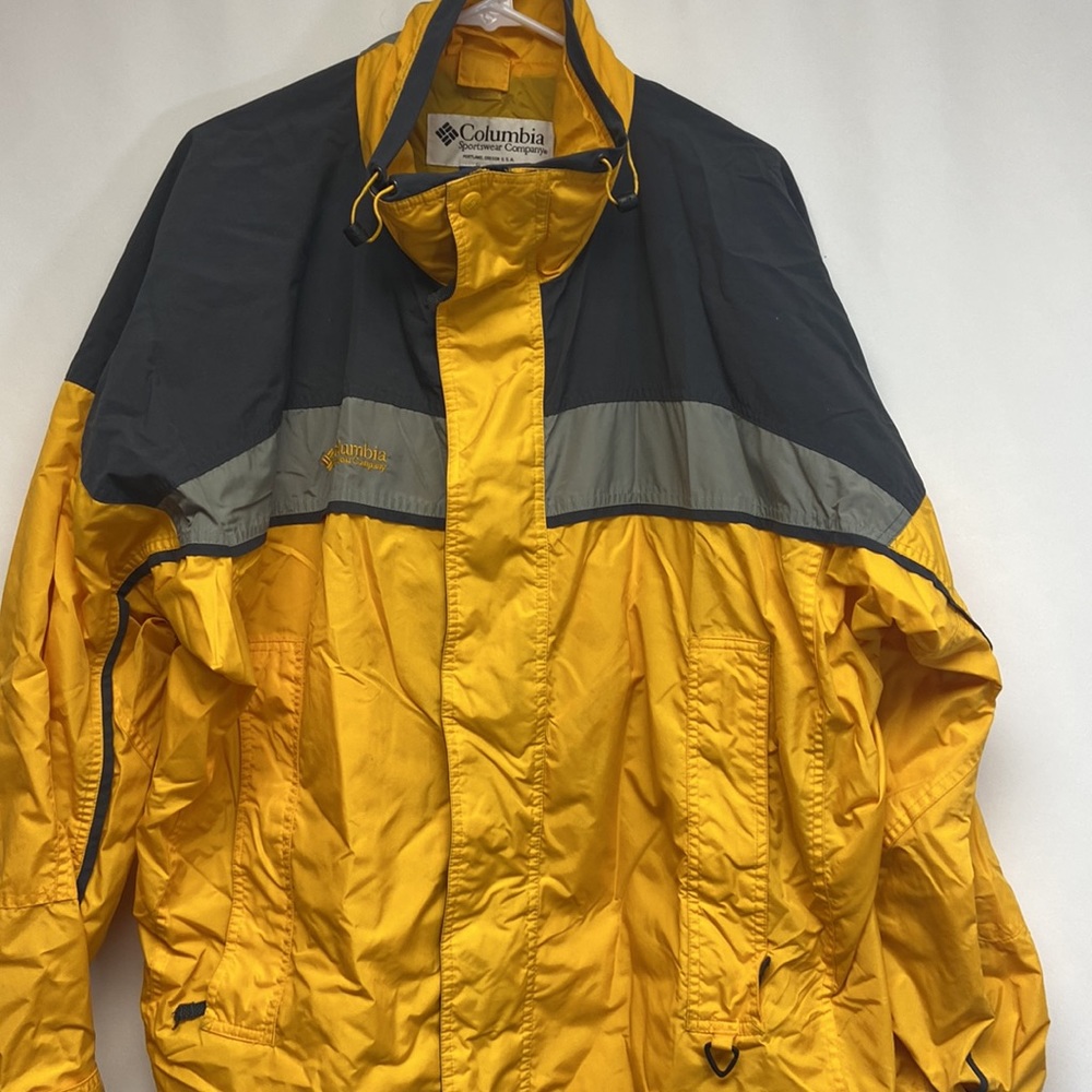 Columbia Sportswear Company Bugaboo Snow Winter Yellow Gray Jacket MENS LARGE